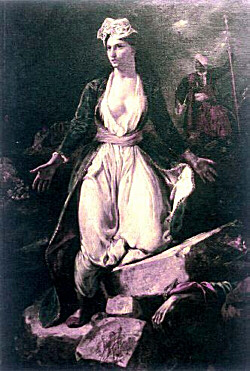 Eugène Delacroix : La Grèce expirant sur les ruines de Missolonghi (1826)