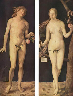 Albrecht Dürer : Adam et Eve © Museo Nacional del Prado, Madrid.