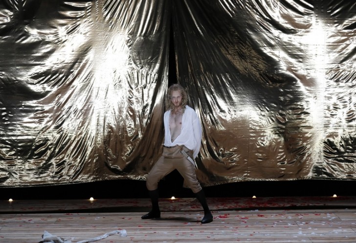 DON GIOVANNI (repetition)(Wolfgang Amadeus Mozart), mise en scene de Jean Francois Sivadier, Direction musicale Jeremie Rhorer, Orchestre Le Cercle de l'Harmonie au theatre de l'Archeveche dans le cadre du Festival d'Aix en provence du 6 au 21 juillet 2017. Avec: Don Giovanni: Philippe Sly, Leporello: Nahuel di Pierro, Donna Anna: Eleonora Buratto, Don Ottavio: Pavol Breslik, Donna Elvira: Isabel Leonard, Zerlina: Julie Fuchs, Masetto: Krzysztof Baczyk, Il Commendatore: David Leigh. (photo by Pascal Victor/ArtComPress)