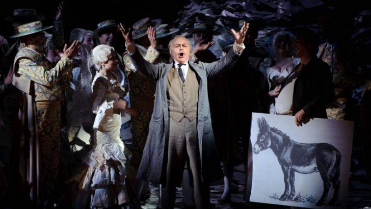 Jose van Dam, dans le role de Don Quichotte, au theatre de la Monnaie