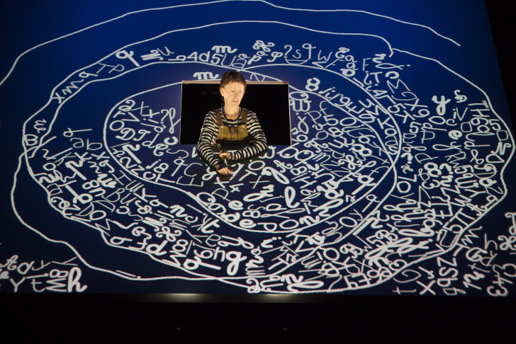 Maison de la Musique de Nanterre et TM+ & Sylvain Maurice 2019-20  l'Enfant Inouï inspiré d'Olivier Jeffers Musique Laurent Cunio mise en scène et livret Sylvain Maurice Scénographie Antonin Bouvret Création vidéo Loïs Drouglazet Création lumière Rodolphe Martin avec: TM+ Soprano Raphaële Kennedy Flûte Anne-Cécile Cuniot Clarinette Étienne Lamaison  Percussions Gianny Pizzolato