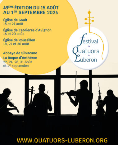 Festival de Quatuors du Luberon du 15 août au 1er septembre