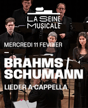 11 février Choeur accentus Brahms/Schumann Lieder a cappella